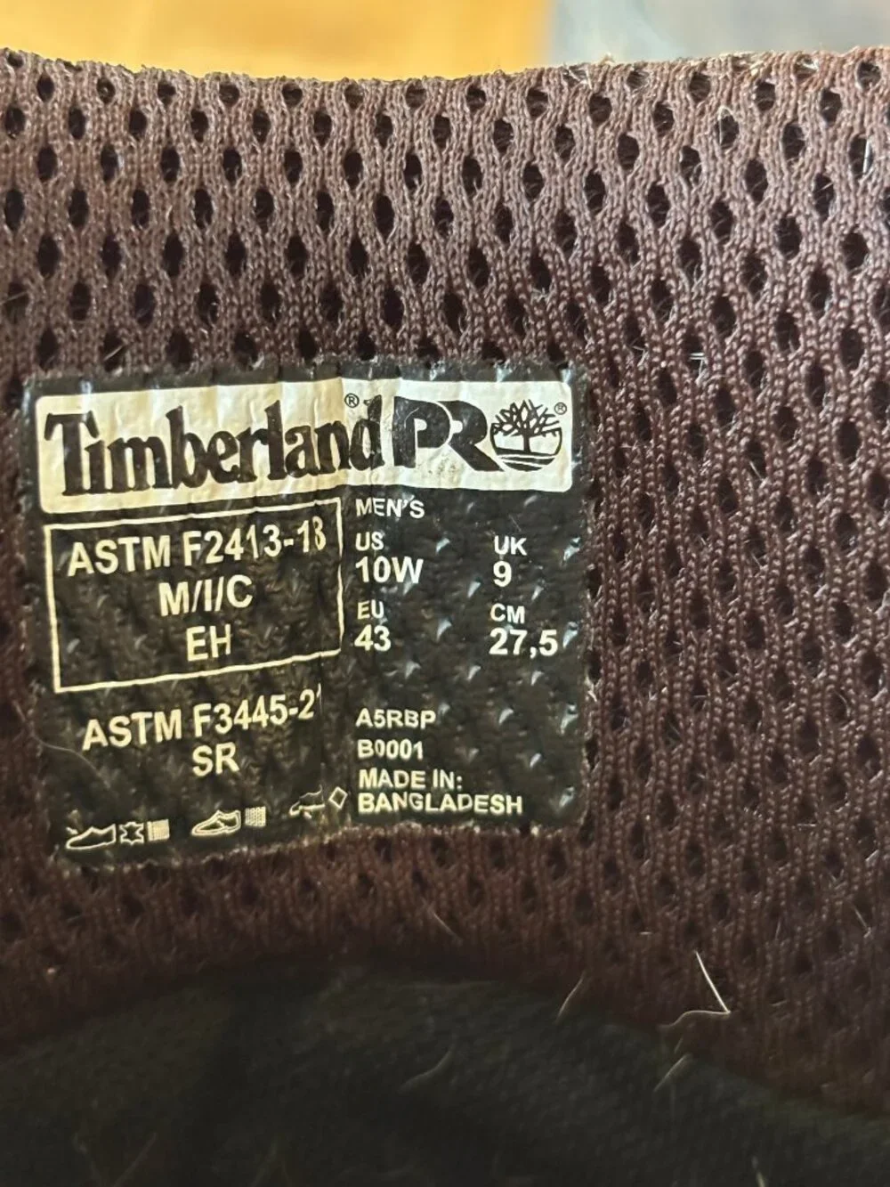 Men's Timberland TiTAN Composite Toe Waterproof Work Boot Pro Brown Leather 10